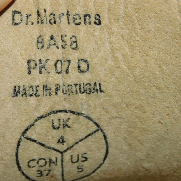 Dr. Marten's 8A58 Oxford Lace-Up Shoes Brown Distressed Leather Size 5 Vintage - Picture 7 of 8